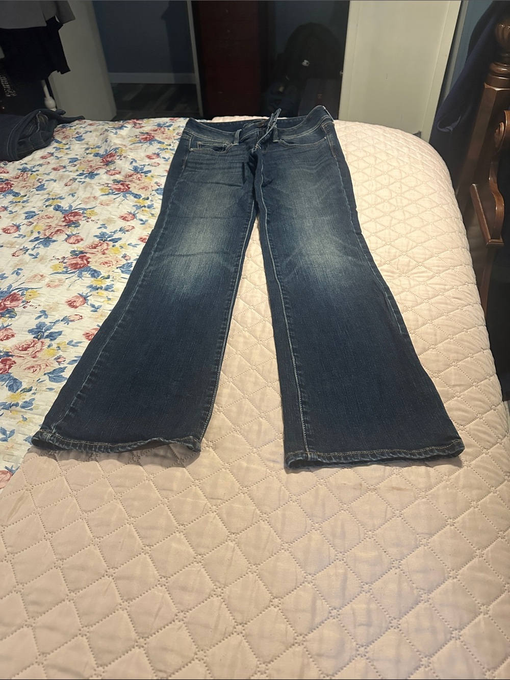 American Eagle Outfitters Dark blue slim boot stretch.